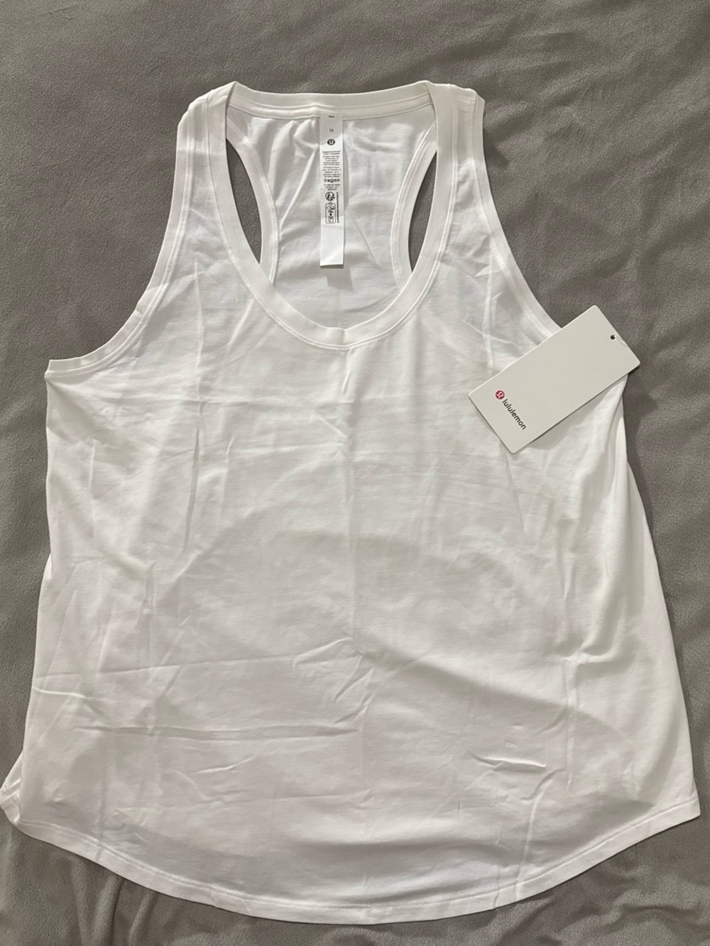 lululemon athletica White Racerback Tank Size 10 NWT